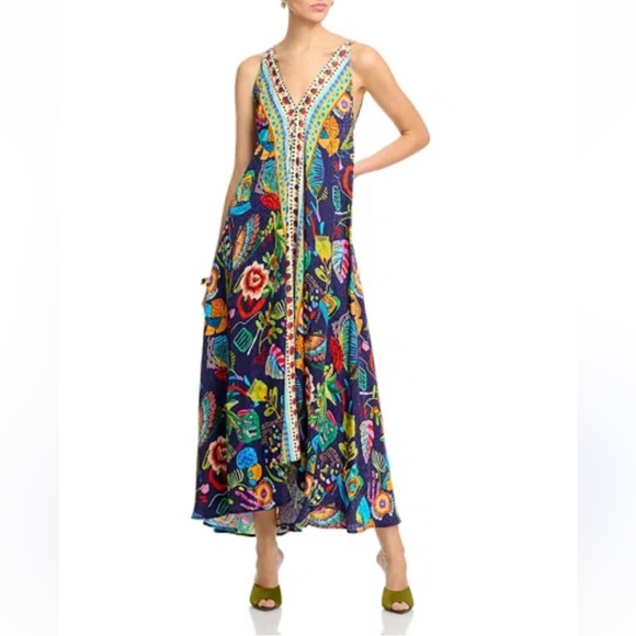 Johnny Was Dresses & Skirts - Johnny Was Women’s XL Eva Farout Scarf Sleeveless Floral Boho Maxi Dress NWT